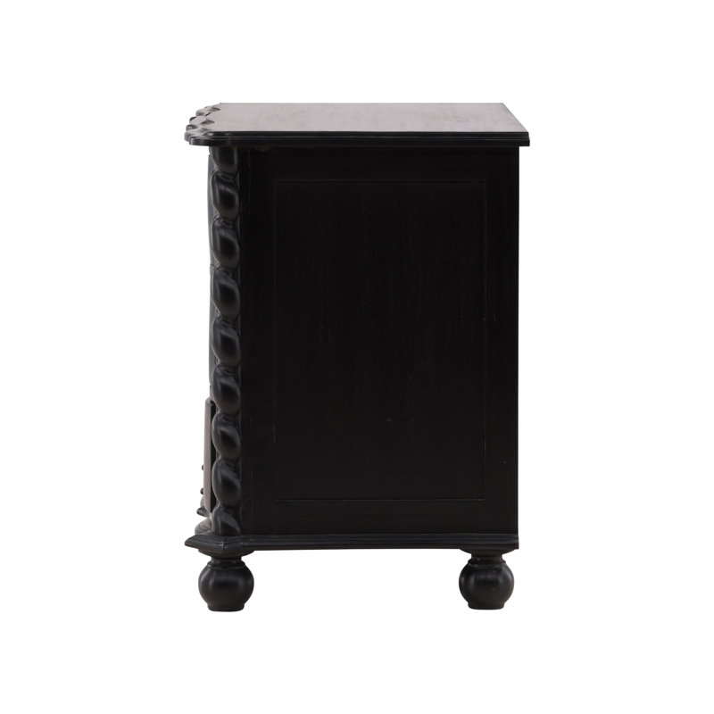 Furniture Classics Deeds Black Mahogany Chest with Brass Detail