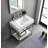 30" Natural Carrara Marble Console Bathroom Vanity with Sink, Silver Stainless Steel Frame and Glass Shelf-1208127021-1232766892