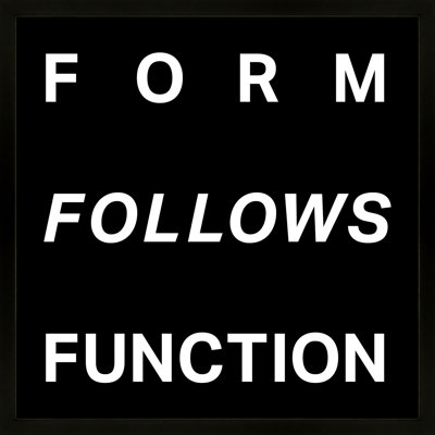 Form Follows Function Print