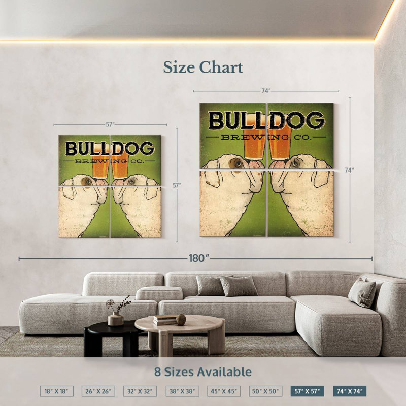 Brampt Bulldog Brewing, H 74 po x l 74 po