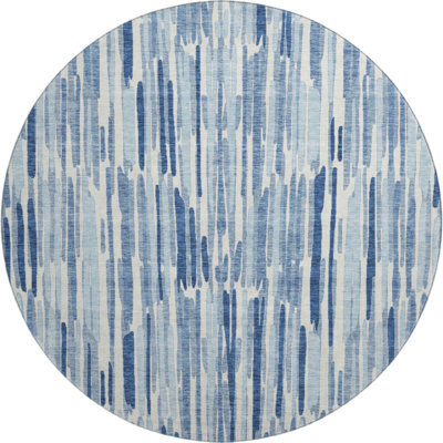 Premium Machine Washable Tweedy Blue Rug
