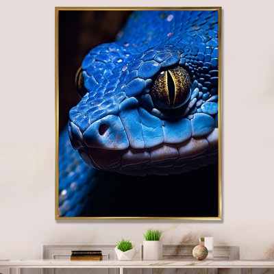 Portrait d'un serpent vipère bleu, faune I sur toile