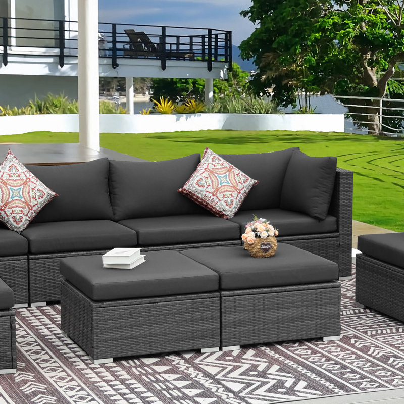 20 - Piece Outdoor 4'' Cushion Cover, Gray