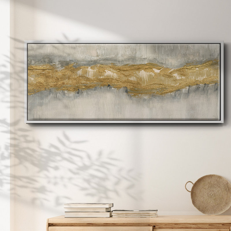 Golden Stream- Framed Canvas