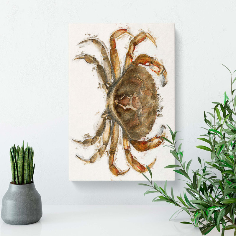 'Rock Crab' by J.E. De Kay - Picture Frame Painting Print on Paper, 76cm H x 50cm W x 3cm D, Wrapped Canvas