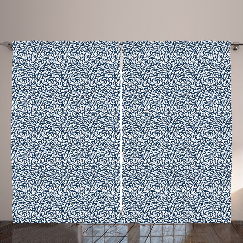 Polyester Semi Sheer Curtain Pair