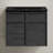 St. Tropez 24" Wall-Mounted Bathroom Vanity In Black Oak With Black 3-Hole Widespread Sink Top-119665071-119665074-119665078