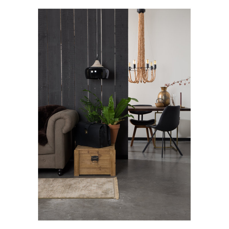 Franky Upholstered Dining Chair, Black
