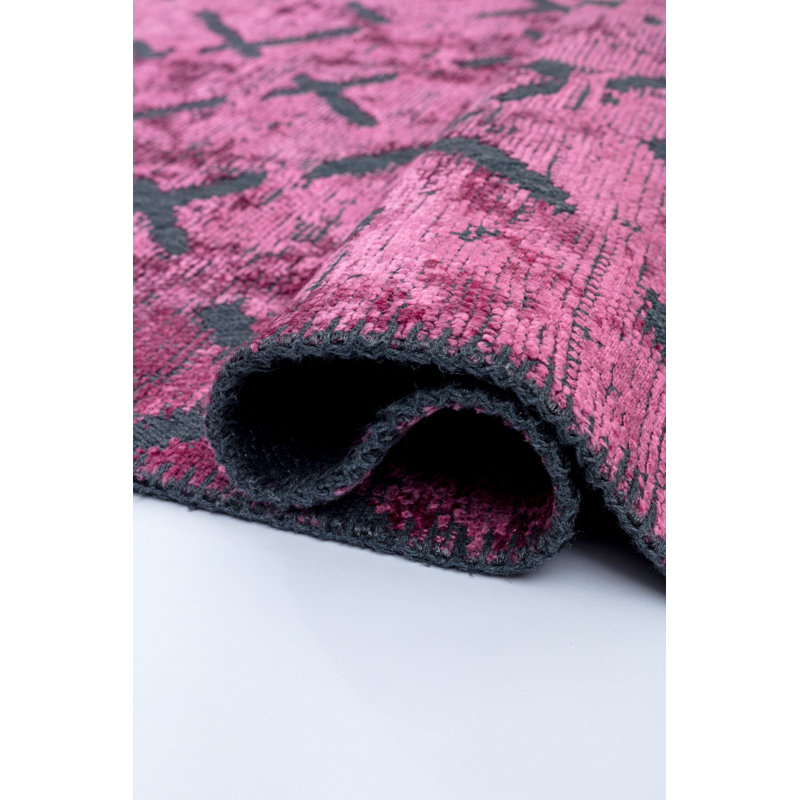 Rapture Pink/Gray Luxury Area Rug, Rectangle 7'10" x 11'2"
