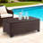 Versatile Brown Wicker Storage Side Table