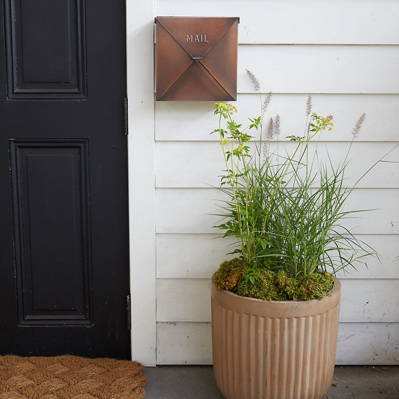 Rockford Aluminum Wall Mounted Mailbox, Copper