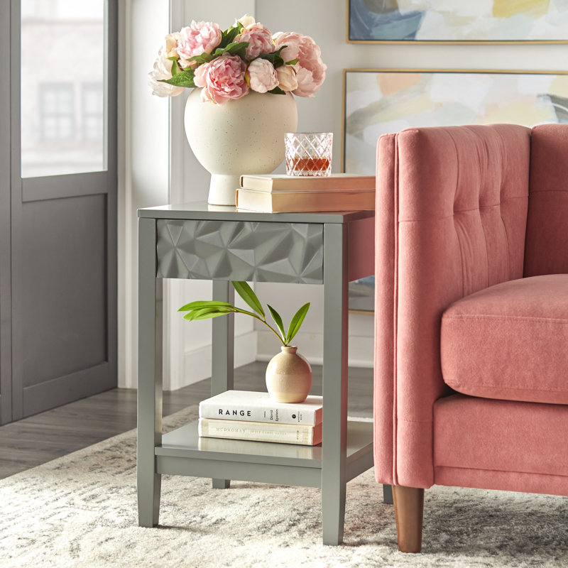 Table de bout Marquise, Gris