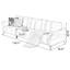 Coussin modulaire 118,11 po en polyester blanc-129490106