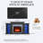 72'' Tv Stand Led For Tvs Up To 80'' With Electric Fireplace And Adjustable Shelves,black