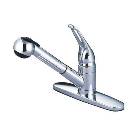 Single Handle Centerset Kitchen Faucet with Loop Pull Out Handle