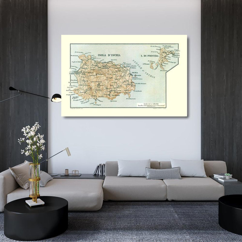 Art sur toile tendue Lark Manor ™ Baedeker, Isola di Ischia Isola di Procida, Italie, Europe ITIT0136, H 33 po x l 48 po