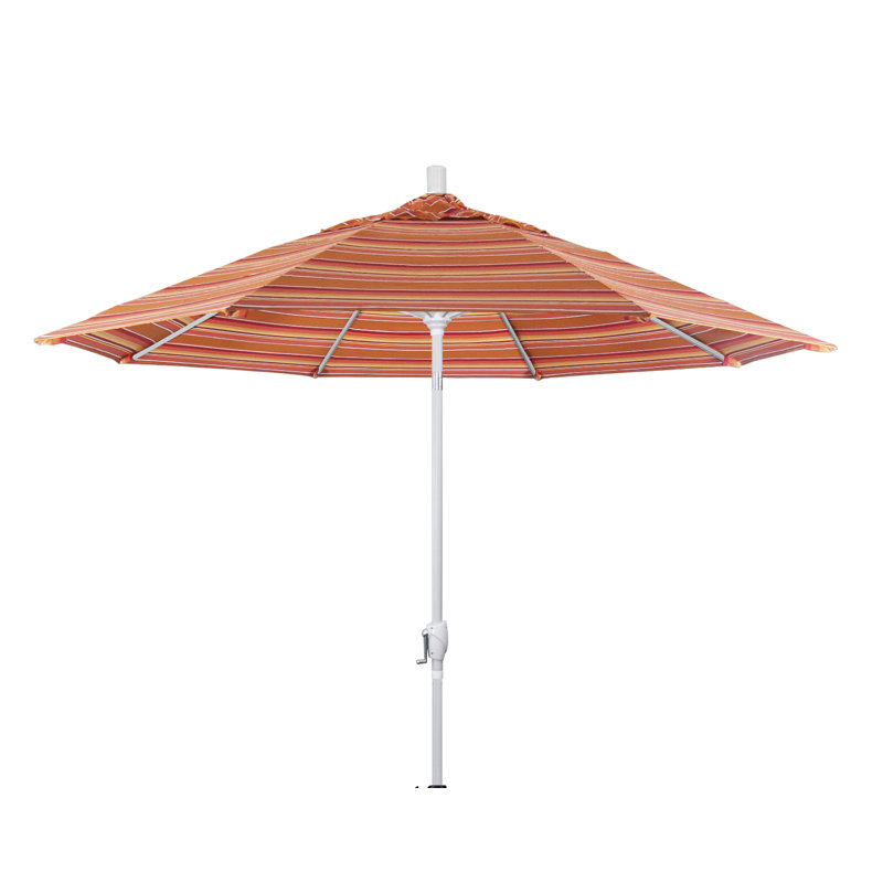 Parapluie De Marché 9', Sunbrella® mangue rayé Dolce, Noir mat