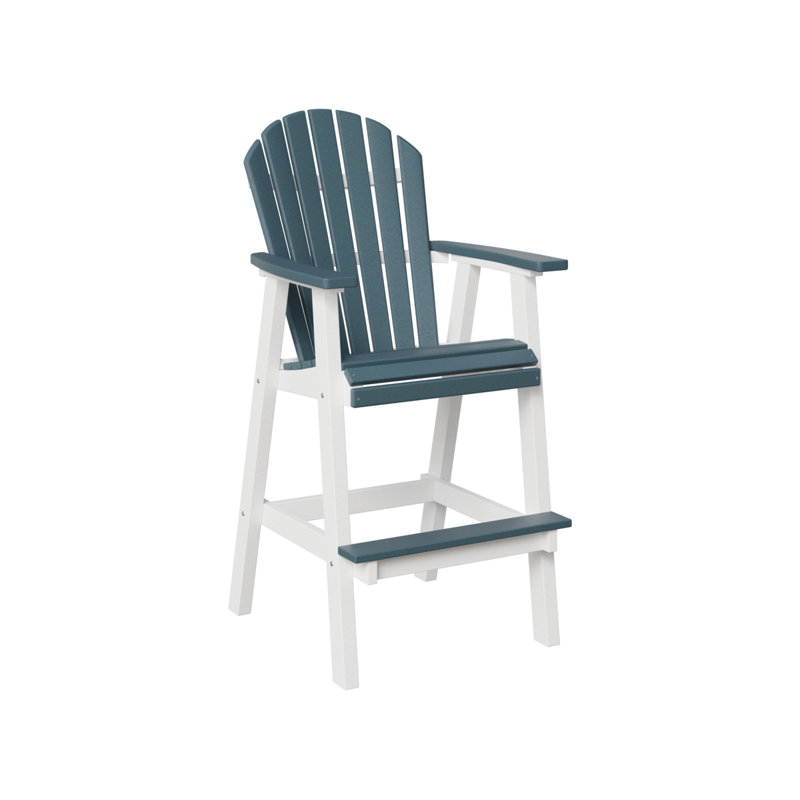 Chaise haute 30 po Berlin, Blanc / Gris ardoise