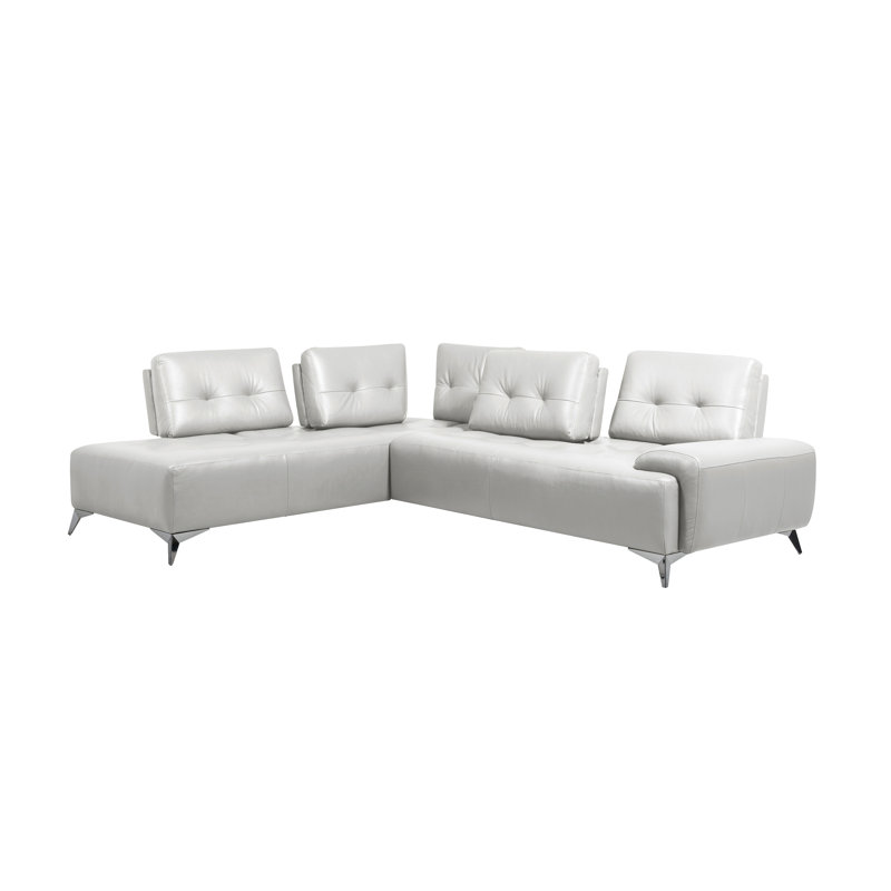 Daegon Pearl White Upholstered Sectional