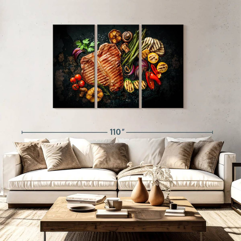 Steak With Vegetables, 48" H x 74" W