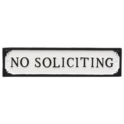 No Soliciting Statement Garden Plaque
