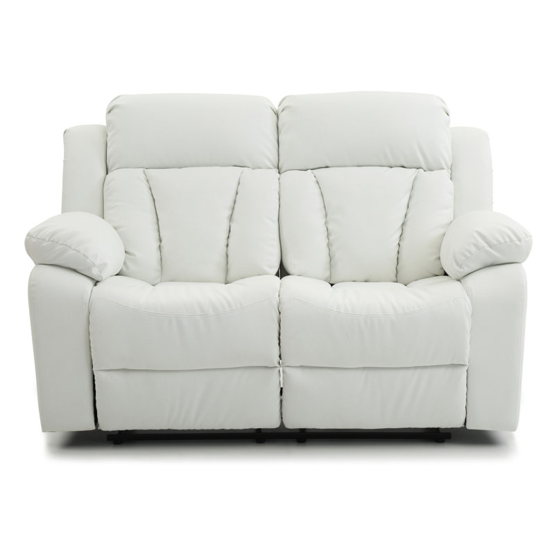 Glory Furniture Daria G682-RL Reclining Love Seat, White