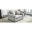 Fauteuil gris avec rembourrage en chenille - Revêtement surdimensionné et design élégant