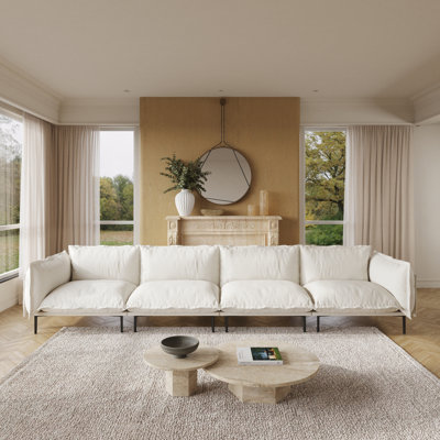 Traci Upholstered 147.24'' Wide Velvet Modular Sofa,4-piece