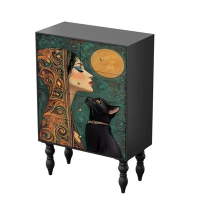 Modern Five Drawer Storage Accent Chest