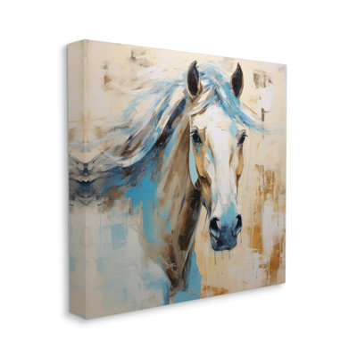 «Modern Stallion Portrait on Canvas» par Irena Orlov, reproduction