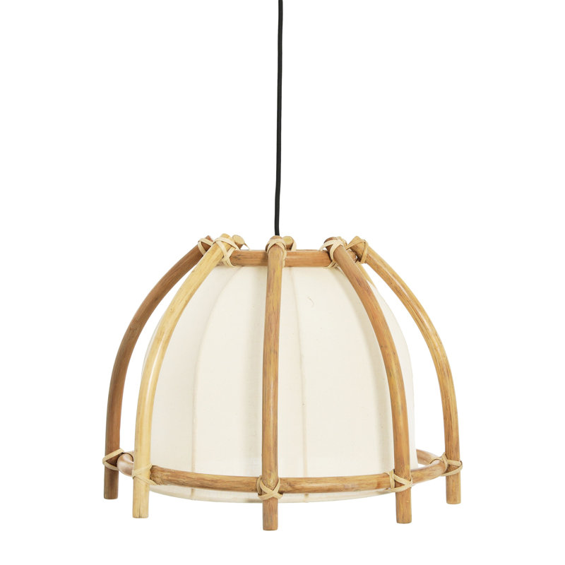 Suspension en rotin et coton