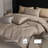 MooMee Duvet Cover Set Silky Sateen Look Luxury Sheen Zipper Closure & 8 Interior Ties 100% Long-Staple Cotton 600TC -106949046-105272388