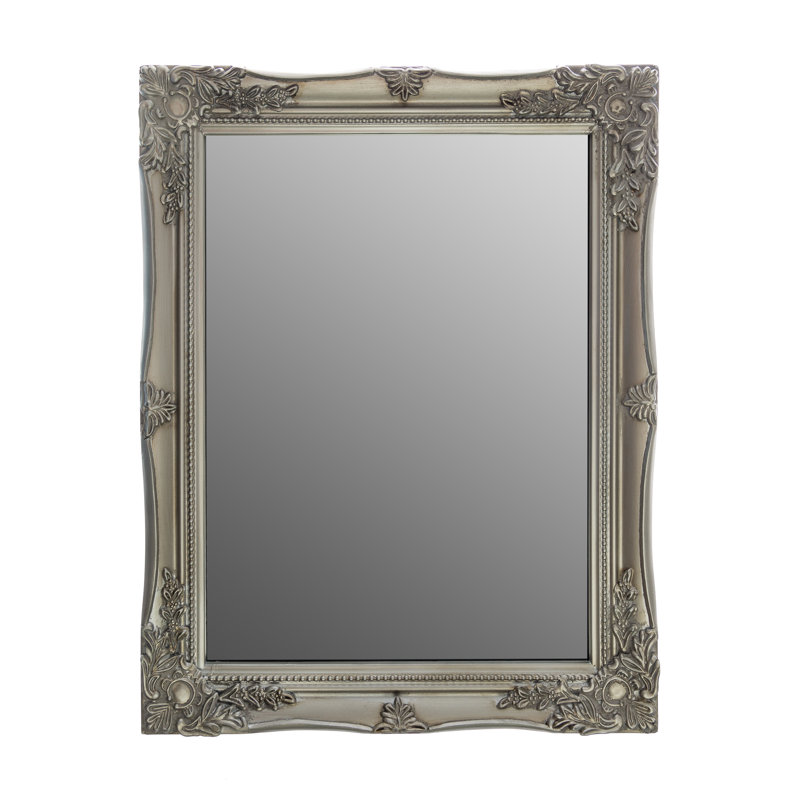 Dan Wood Flat Wall Mirror, Silver