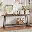 Table de canapé extra longue 70,9 po avec tablette de rangement, table d'entrée étroite à 2 niveaux, brun gris-1367252008