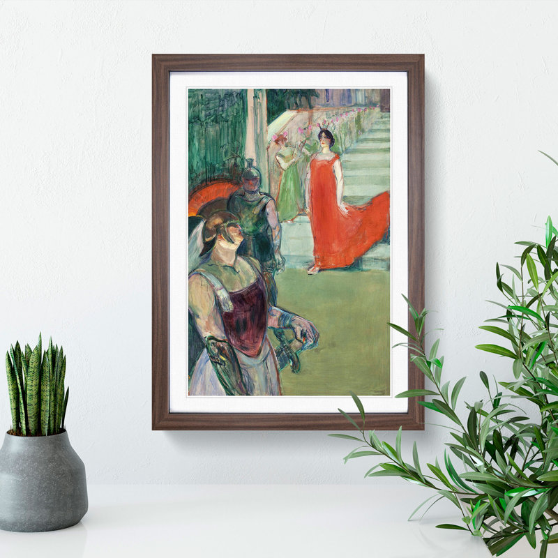 The Opera by Henri de Toulouse-Lautrec - Picture Frame Painting, 65cm H x 48cm W x 2cm D, Walnut Framed