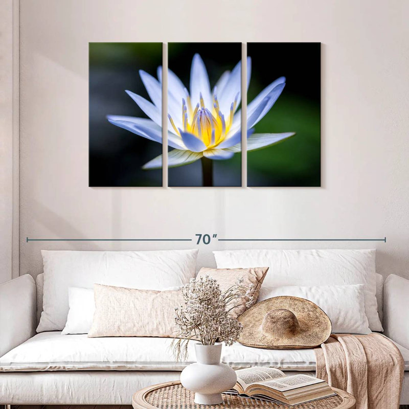 Harnek Violet Lotus Flower, 20" H x 33" W