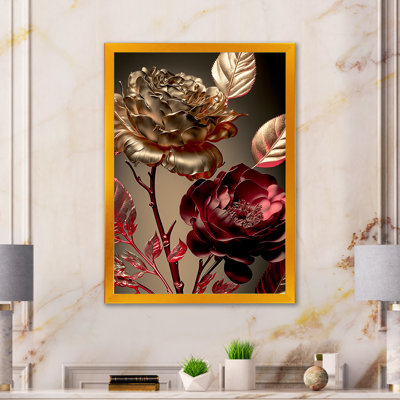 Vintage Glam Rose VI - impression sur toile florale