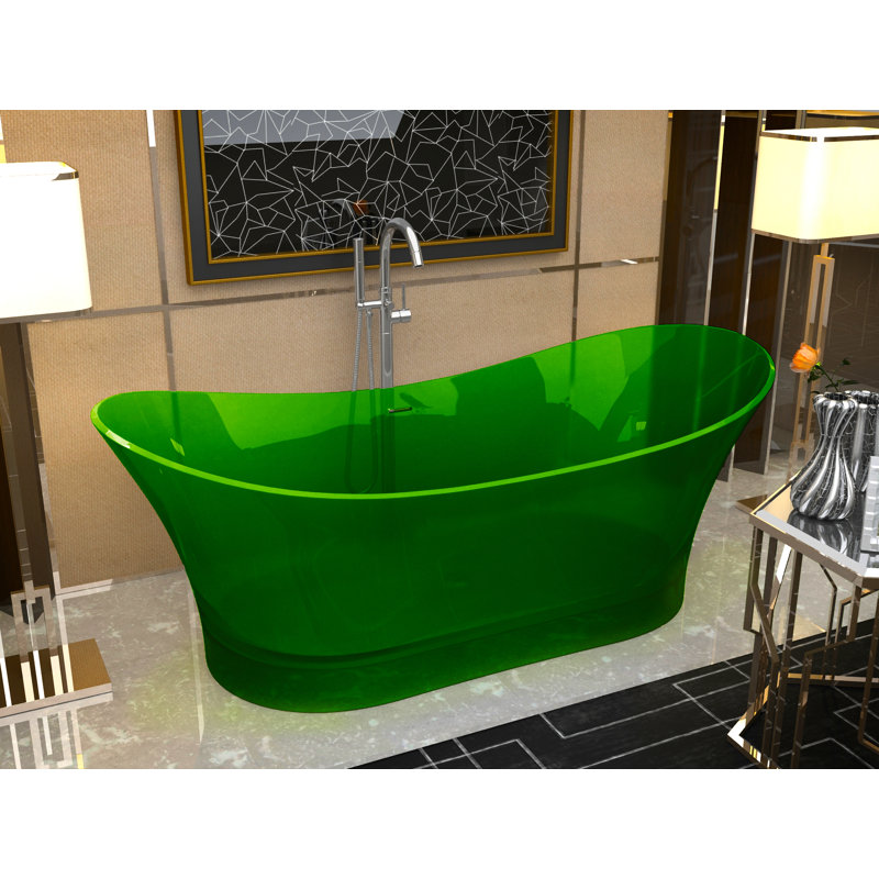 Baignoire de trempage autoportante 69 po. x 31 po. Azul, Vert émeraude