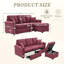 Canapé modulaire en L avec rangement coulissant, repose-pieds et coussins-2088694292