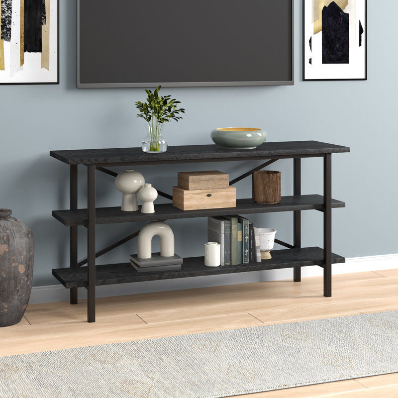 Unfinished TV Stand for TVs up to 65", Black Grain