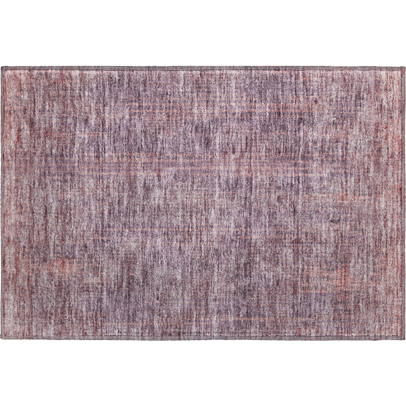 Premium Machine Washable Prisco Mauve Rug, Rectangle 1'8" x 2'6"