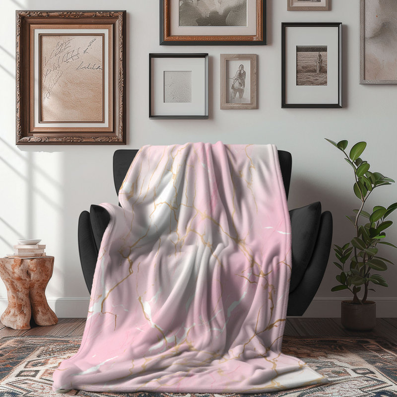 Soft Marble - 1 Piece Premium Blanket, 50" W x 60" L