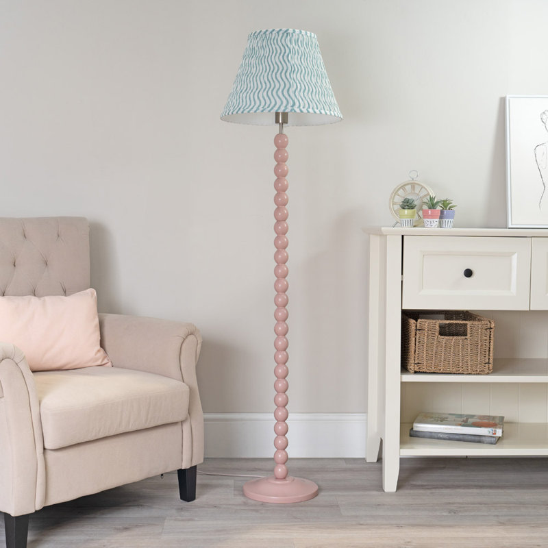 Bobbles 149cm Traditional Floor Lamp, Rose Pink