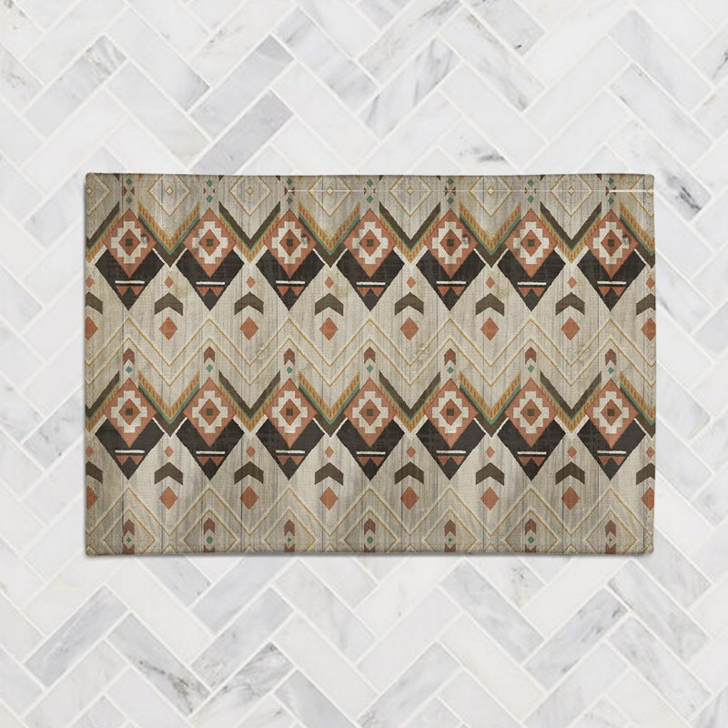 Natural Lodge Chenille Geometric Indoor Rug, Rectangle 2' x 3'