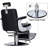 26.7" Wide Vegan Leather Heavy Duty Metal Manual Ergonomic Recliner Barber Chair-1645057502
