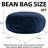 6Ft Bean Bag Chair, Memory Foam Filled, Soft And Comfortable, Removable Cover, For Small Spaces In Bedroom Living Room, Blue Adaptable To Body Shapes, - Relieving Support, Functioning As Guest Bed,