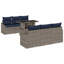  Ensemble de canapé de jardin 7 pièces gris et bleu marine 100 x 55 x 73 cm-916804294