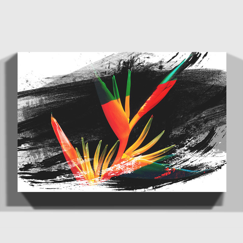 Flower Bird of Paradise - Wrapped Canvas, 50cm H x 76cm W