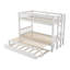 Twin Over Pull-Out Bunk Bed With Trundle, White
