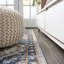 Tapis gris clair / bleu / orange Kirman-916485394